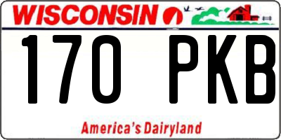WI license plate 170PKB