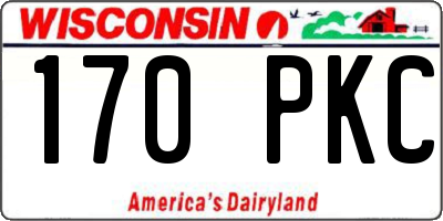 WI license plate 170PKC