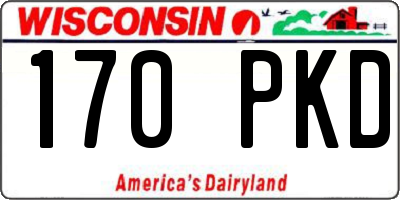 WI license plate 170PKD