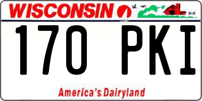 WI license plate 170PKI