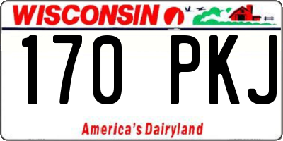 WI license plate 170PKJ