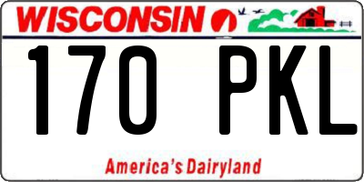 WI license plate 170PKL