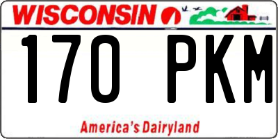 WI license plate 170PKM