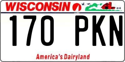 WI license plate 170PKN