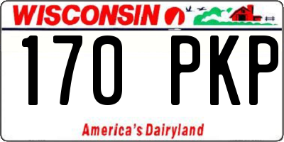WI license plate 170PKP