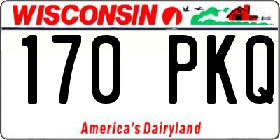 WI license plate 170PKQ