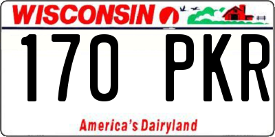 WI license plate 170PKR