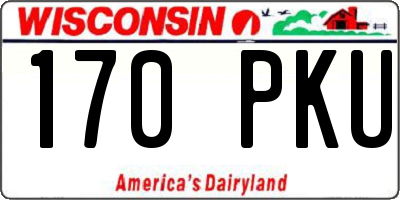 WI license plate 170PKU