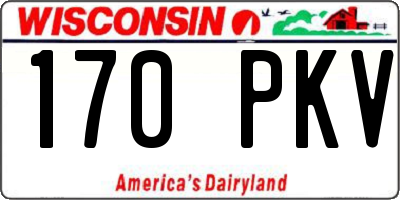 WI license plate 170PKV