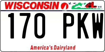 WI license plate 170PKW