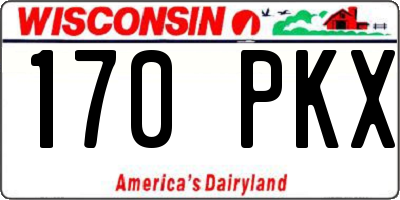 WI license plate 170PKX