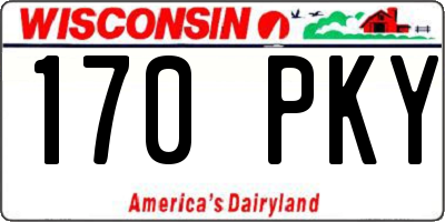 WI license plate 170PKY