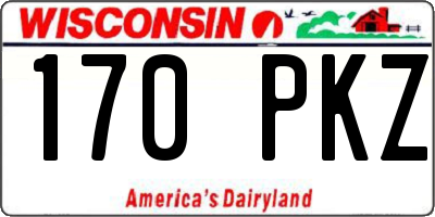 WI license plate 170PKZ
