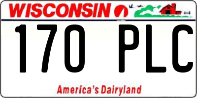 WI license plate 170PLC