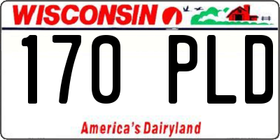 WI license plate 170PLD