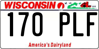 WI license plate 170PLF