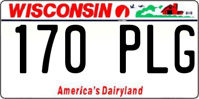 WI license plate 170PLG