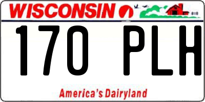 WI license plate 170PLH