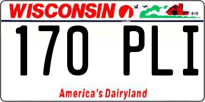 WI license plate 170PLI
