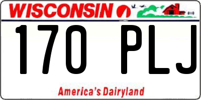 WI license plate 170PLJ