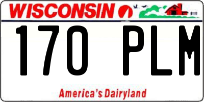 WI license plate 170PLM