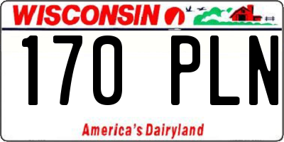 WI license plate 170PLN