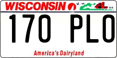 WI license plate 170PLO