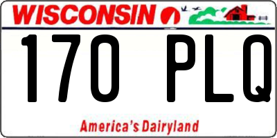 WI license plate 170PLQ