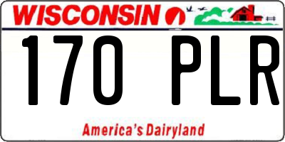 WI license plate 170PLR