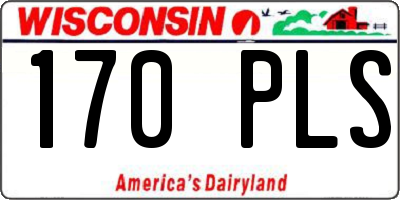 WI license plate 170PLS