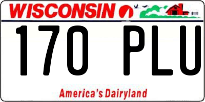 WI license plate 170PLU