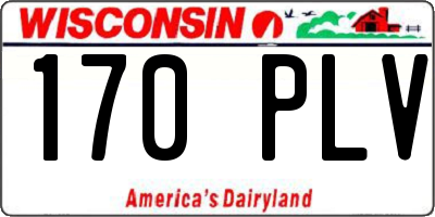 WI license plate 170PLV