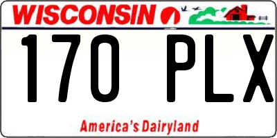 WI license plate 170PLX