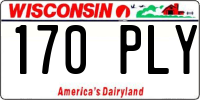 WI license plate 170PLY