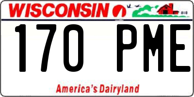 WI license plate 170PME
