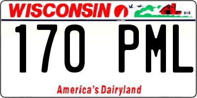 WI license plate 170PML