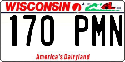 WI license plate 170PMN