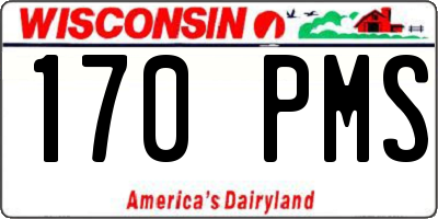 WI license plate 170PMS