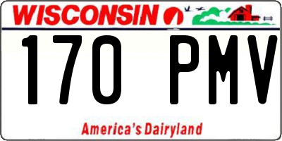 WI license plate 170PMV