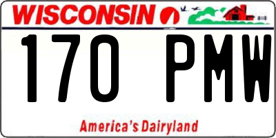 WI license plate 170PMW