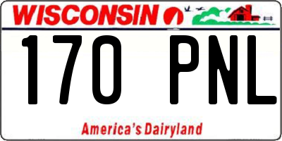 WI license plate 170PNL