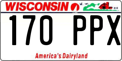 WI license plate 170PPX