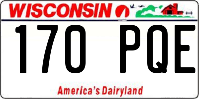 WI license plate 170PQE