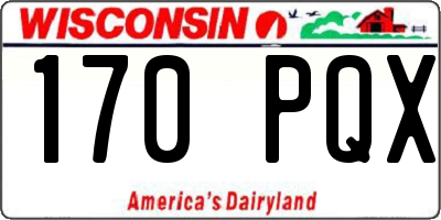 WI license plate 170PQX