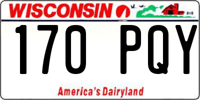 WI license plate 170PQY