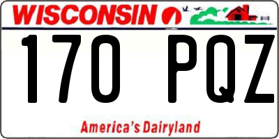 WI license plate 170PQZ