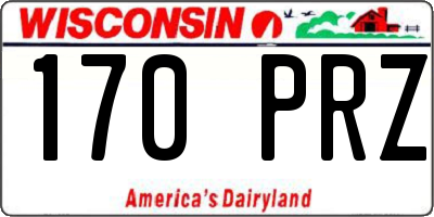 WI license plate 170PRZ