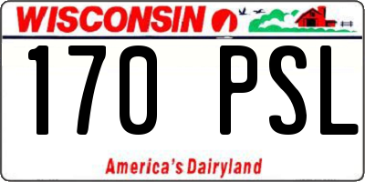 WI license plate 170PSL