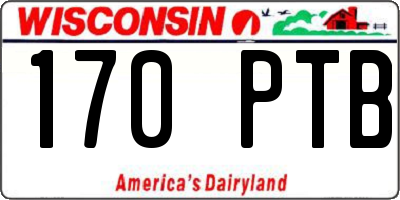 WI license plate 170PTB