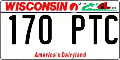 WI license plate 170PTC